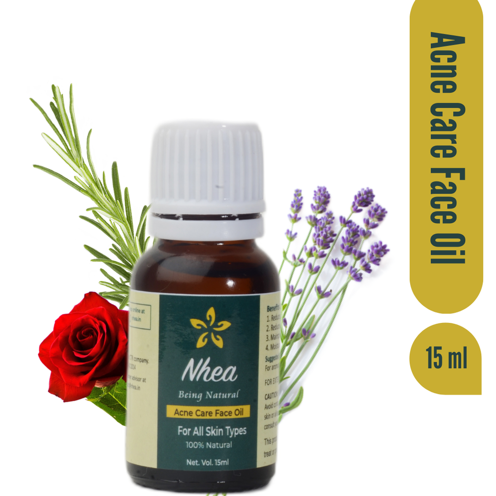 100 % Pelargonium Graveolens Nhea Acne Care Face Oil, For Aromatherapy, 15ml