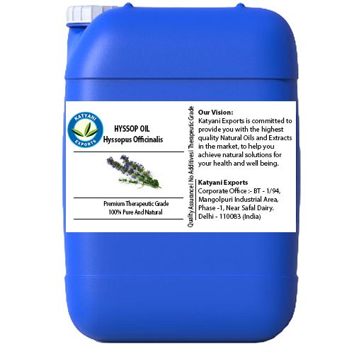 Pale Yellowy- Green Fresh Plant Hyssop Oil