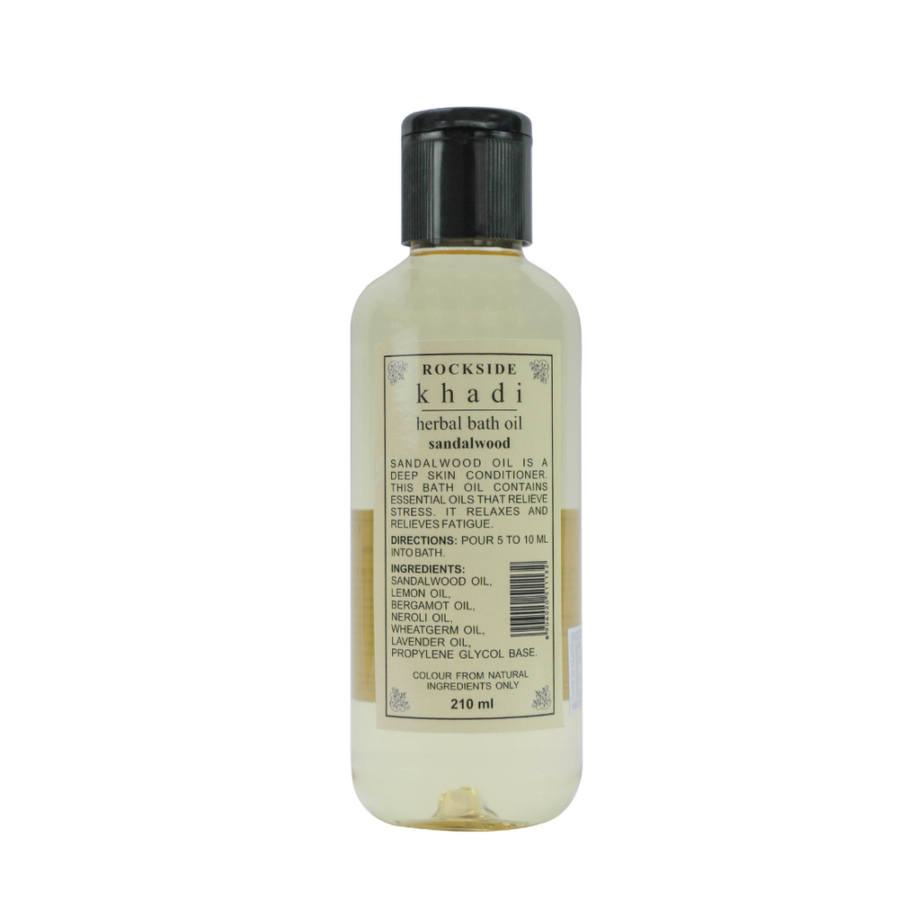 Natural Rockside Khadi Sandalwood Herbal Bath Oil, For Bathing