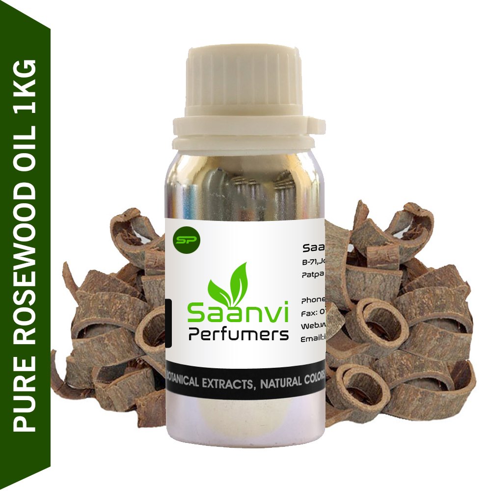Saanvi Perfumers Aniba rosaeodora Rosewood Oil 1Kg, For Cosmetic