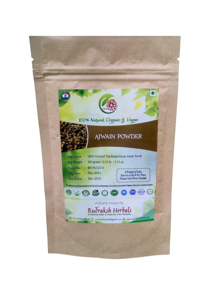 Rudraksh Ajwain Powder, Packaging Type: Kraft Paper Bag Packaging, Packaging Size: 100g