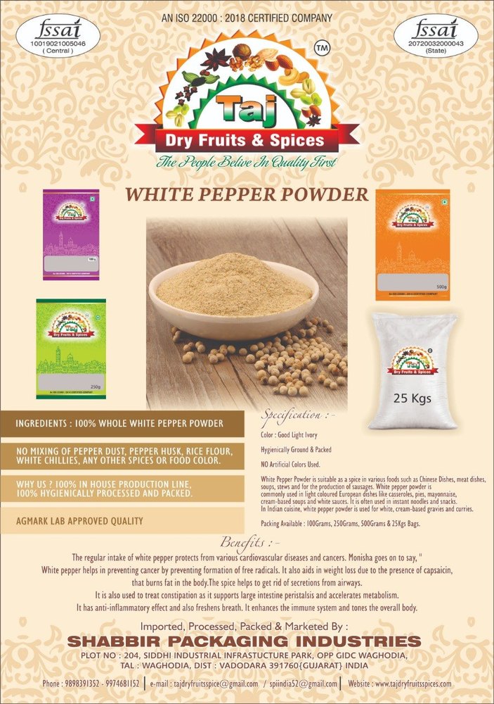 White Pepper Powder