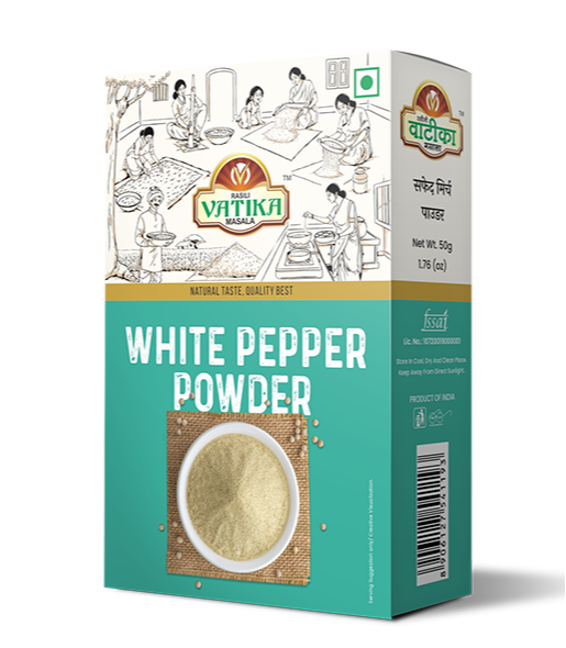 Vatika natural White Pepper Powder, Packaging Type: PP bag