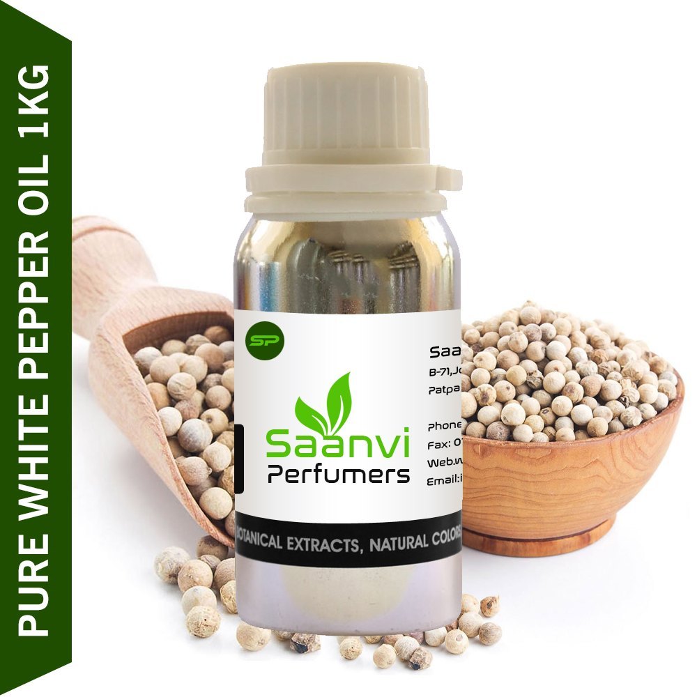 Saanvi Perfumers Piper Nigrum White Pepper Oil, Packaging Type: Plastic Bottle, Packaging Size: 1 litre