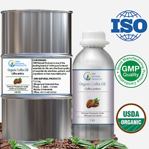 Coffea Arabica 100% Pure And Natural Organic Coffee Oil, Packaging Size: 1 Kg. 5 Kg, 25 Kg & 180 Kgs, for Aromatherapy