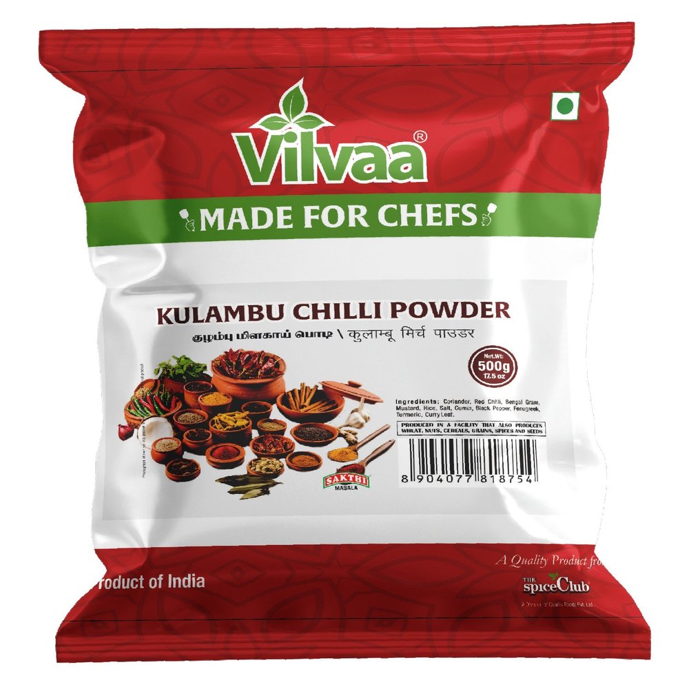 500g Vilvaa Kulambu Chilli Powder, Packaging Type: Packet
