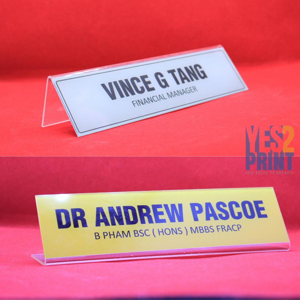 Multicolor Rectangle Acrylic Name Plate, 2 mm, Size/Dimension: 12x6