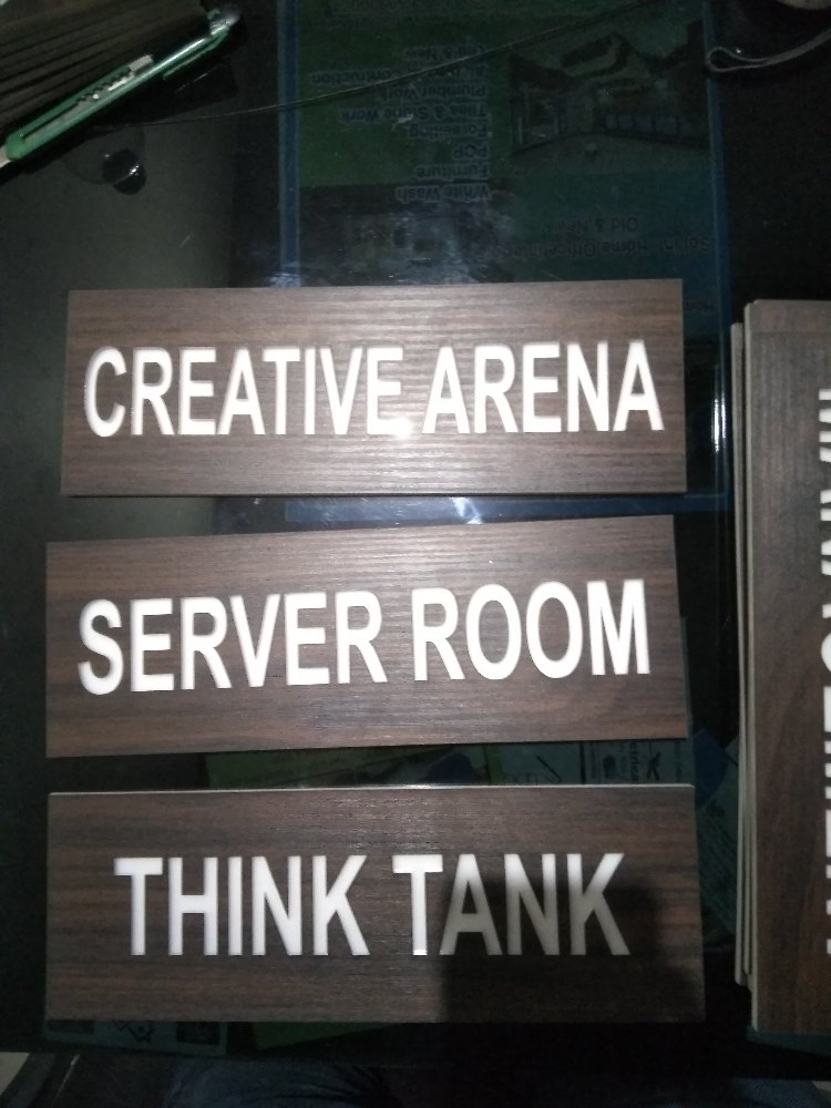 Woden Name Plate