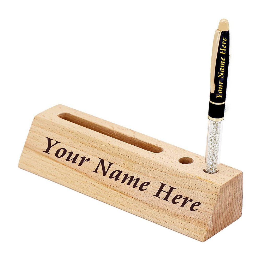 Brown Wooden Desk Name Plate, Wooden Desktop Name Board For Office