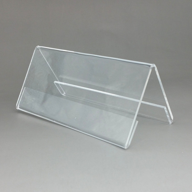 Transparent Rectangular Name Plate Holder