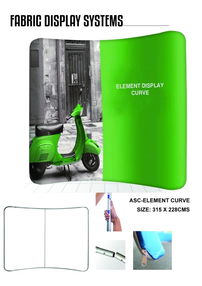 Aluminum Curved Fabric Backdrop, For Indoor