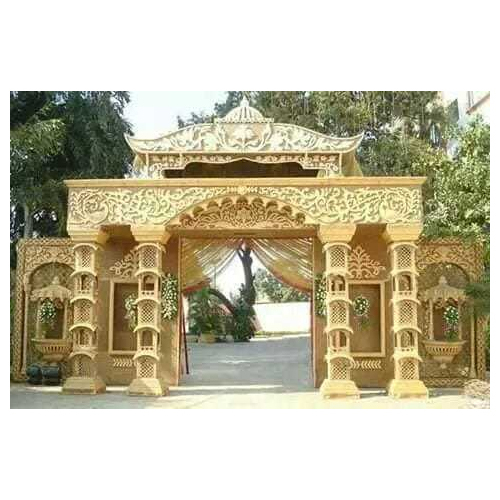 Golden Fiber Entry Gate, For Wedding