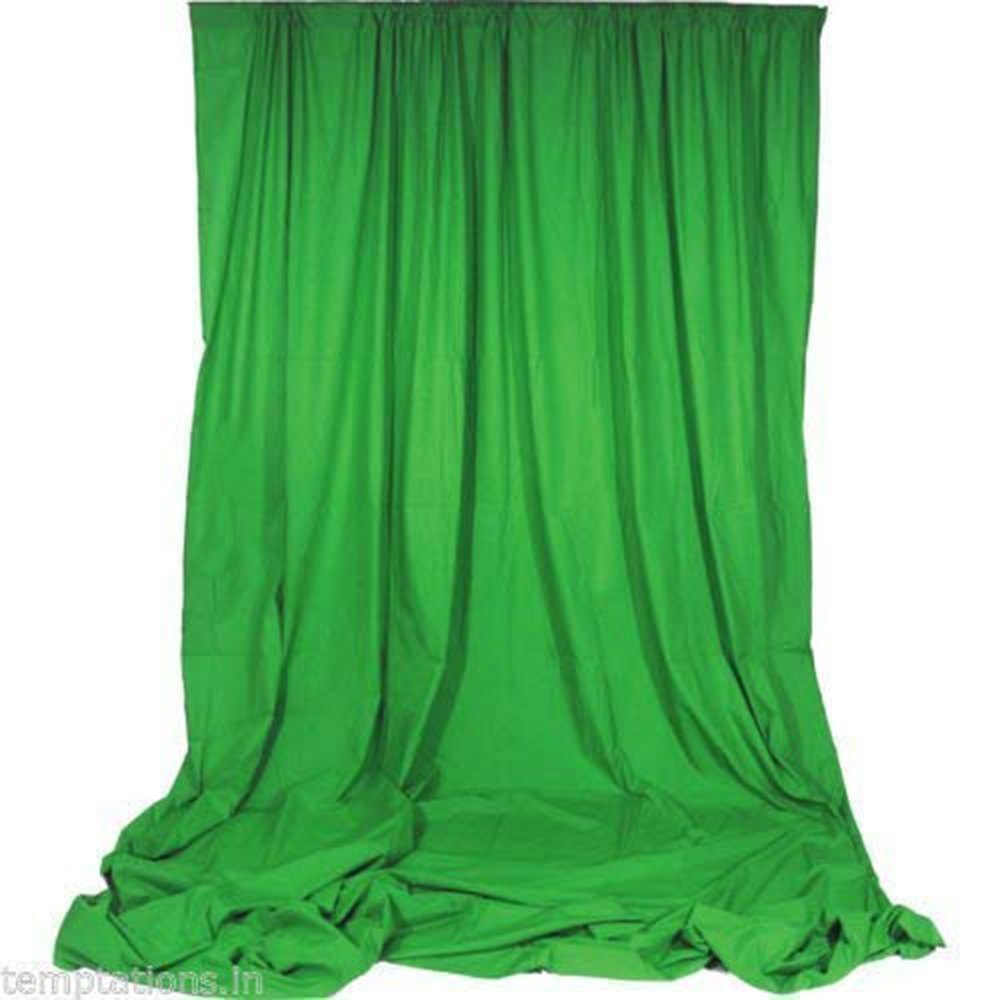 Rectangle Event VTS Green Backdrop Screen Cloth, For Indoor