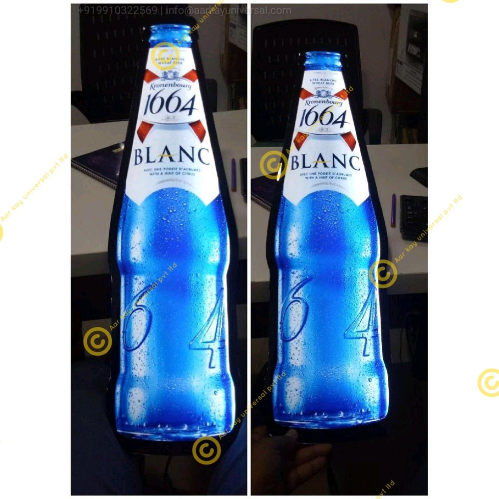 Acrylic Bottle Shape Slime Cutout Block Out LED Board