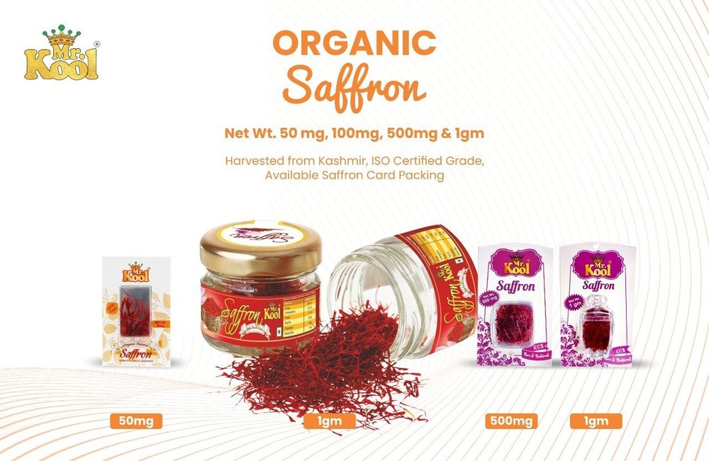 Indian Kashmiri Saffron, Packaging Type: Pouch