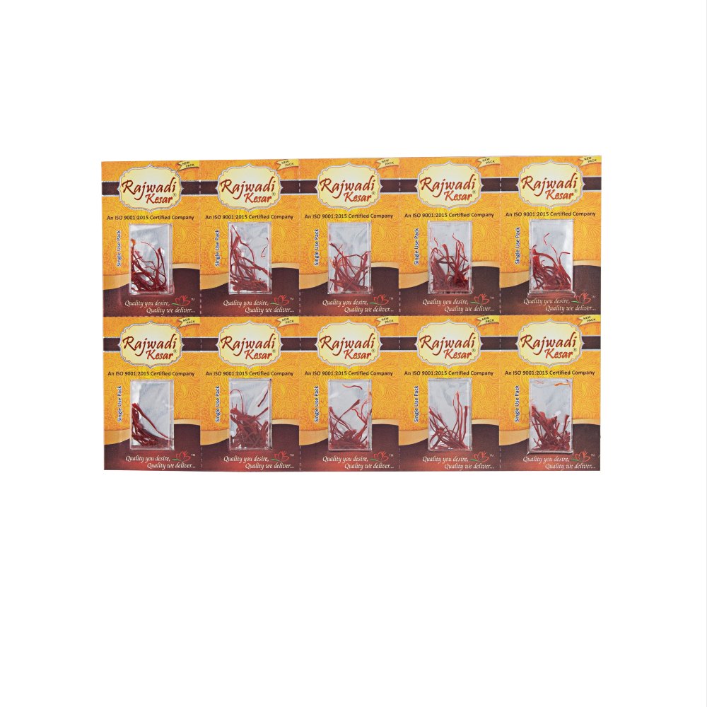 Kashmiri Saffron Rajwadi Kesar Single Use Pack, Packaging Size: 50mg, in Stock