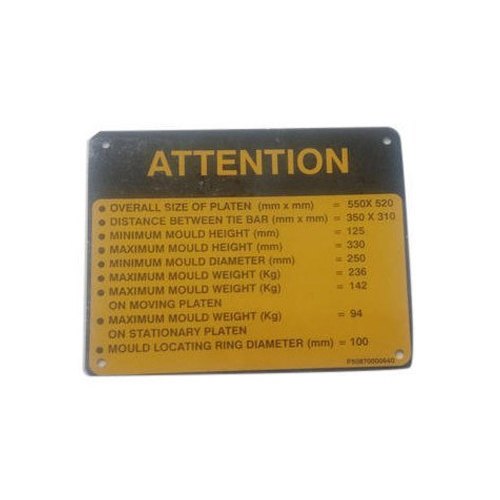 Attention Aluminium Safety Sign Plate