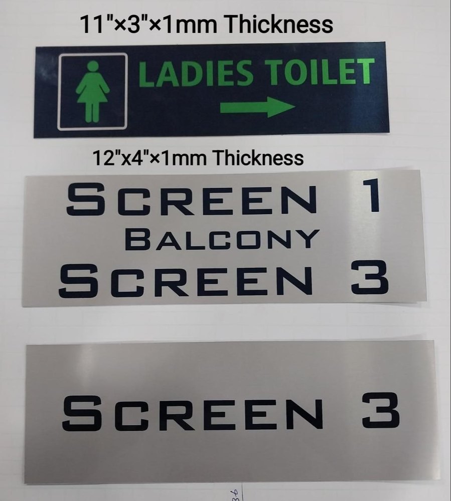 SILVER Aluminium Sign Plate