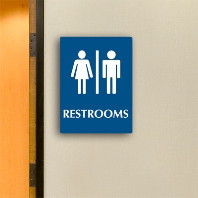 Stainless Steel Restroom Signage, Packaging Type: Box