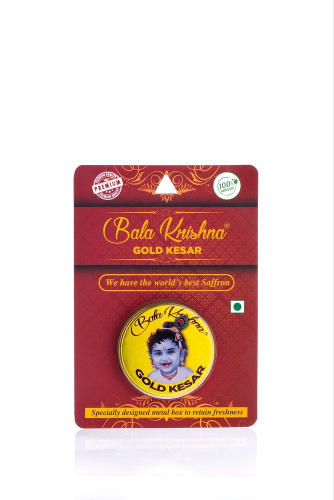 Natural Saffron Indian Saffrons, Packaging Size: 1 Gm And 0.5 Gm, Packaging Type: metal box