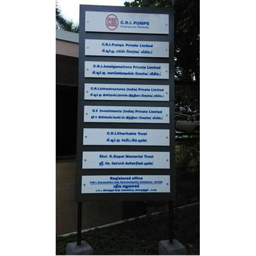 Rectangle Mild Steel Outdoor Directory Sign Board for Instructions