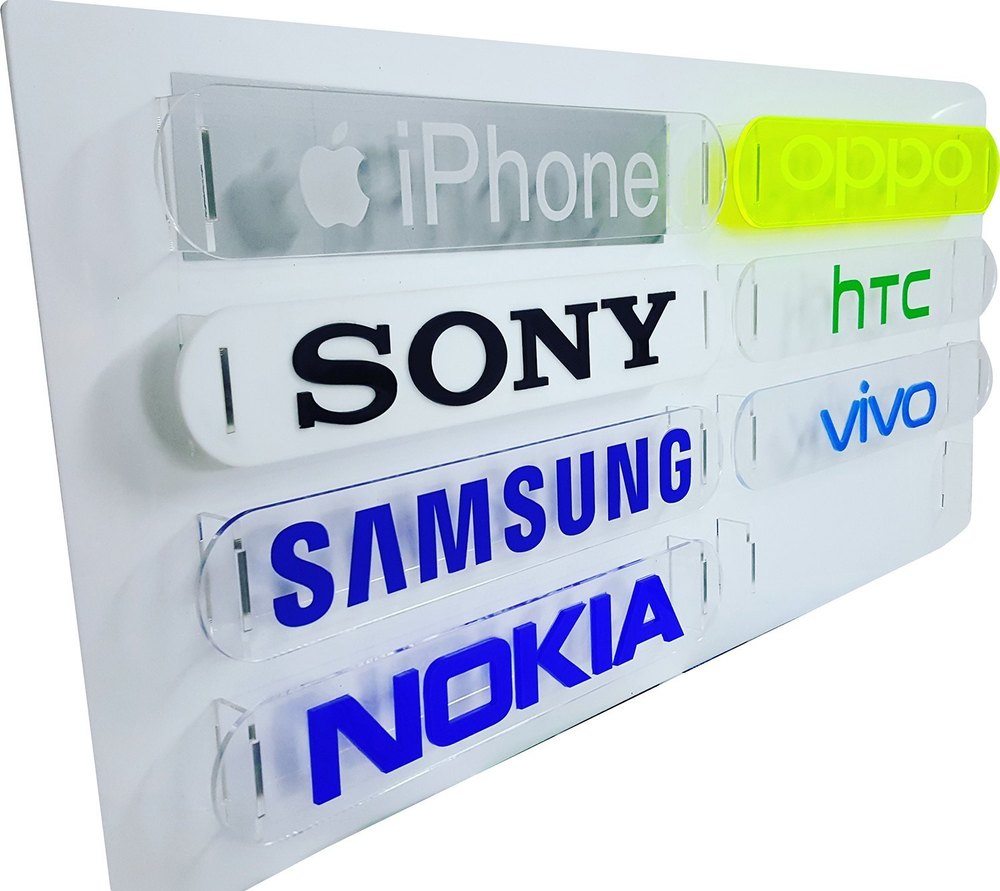 Led 2D Board Acrylic Logo Display Sign, Shape: Rectangular