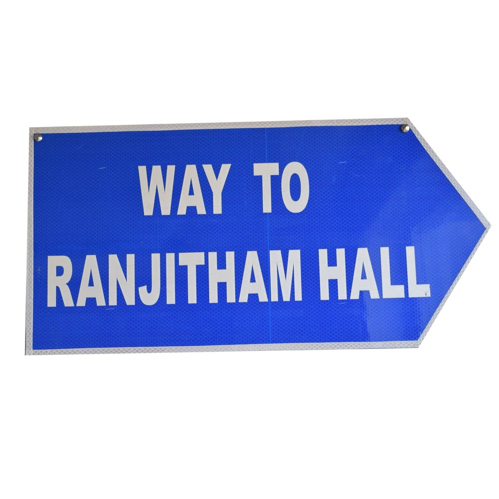 Blue Aluminium Reflective Sign Boards, For Hotels, Banquet Hall, Thickness: 3 Mm