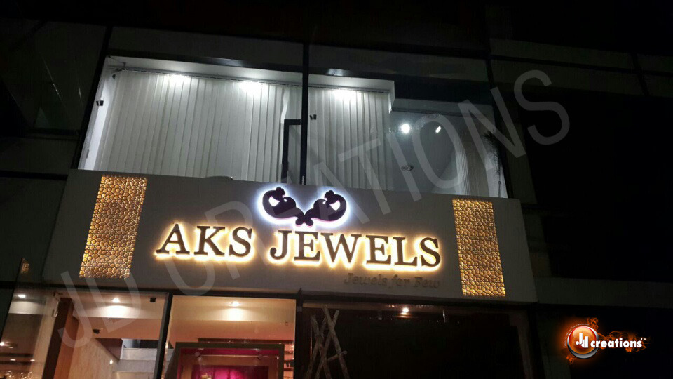 Square Acrylic 3D Glow Sign Board, For Outdoor