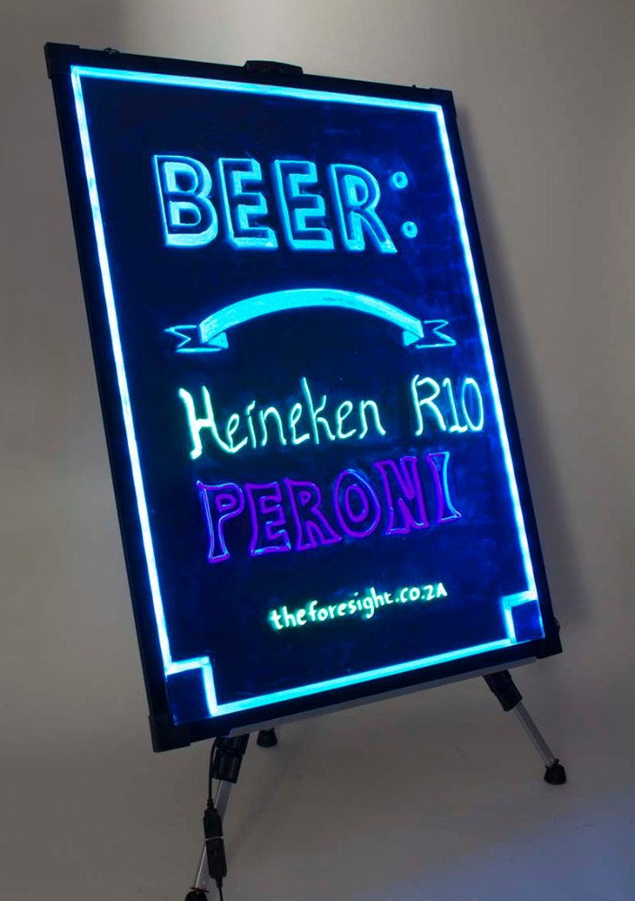 English Acrylic LED Fluorescent Board, Shape: Rectangular