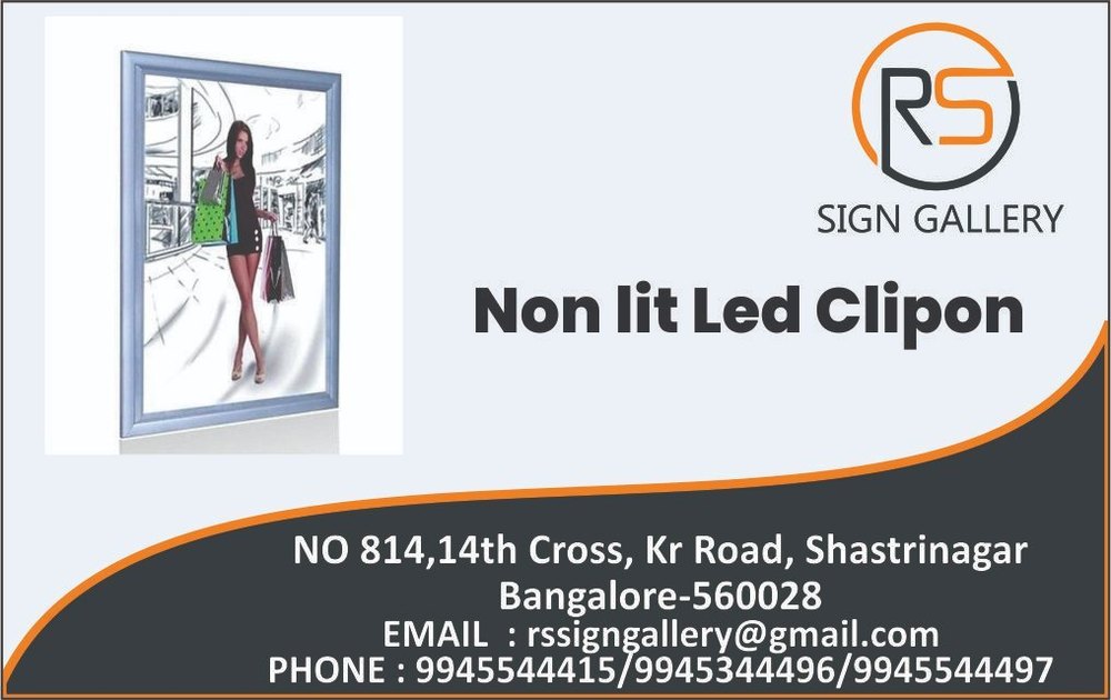 Non Lit LED Clip-on Frame