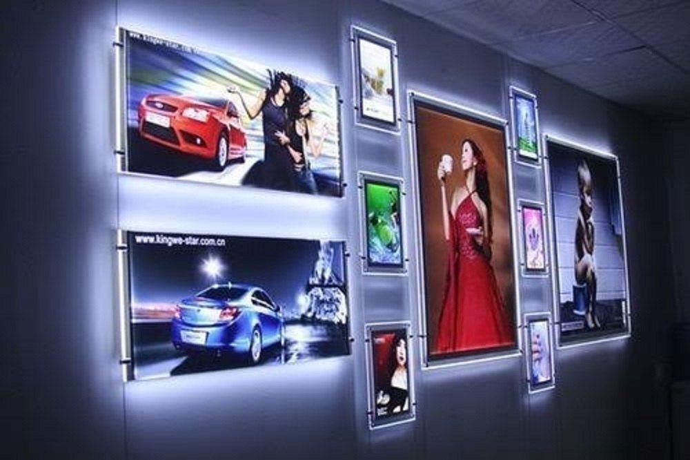 Wall Mounted Led Clip On Board, Shape: Rectangle