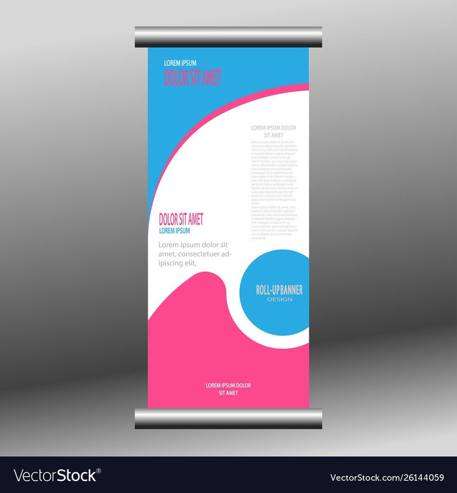 Round Red Aluminum Roll Banner, For Advertising