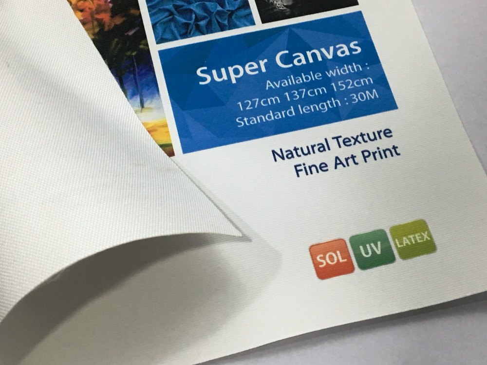 Plain White Flex Banner Canvas Fabric
