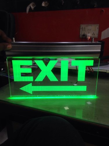 Round & Rectangle Edge Lit Signage for Direction, Dimension: 300 x 200 mm