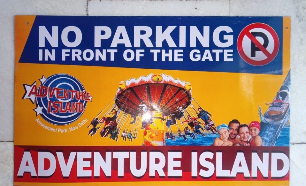 Multicolor Tin Sheet No Parking Board Advertising, For Advertisement