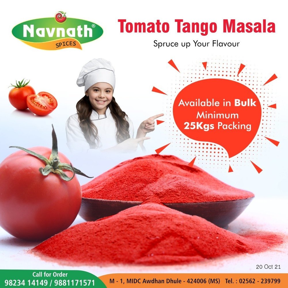Navnath Spices Red Tomato Tango Masala, Packaging Type: PP Bag and Box, Packaging Size: 20 Kg