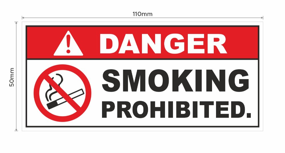 Rangvishwa Matt No Smoking Label