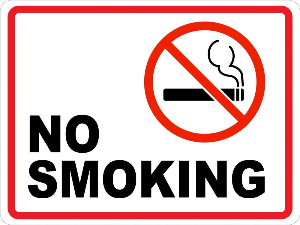 Aluminum White No Smoking Sign Board, For Advertisement