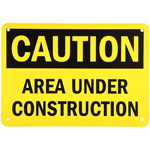 Yellow And Black Construction Sign Board