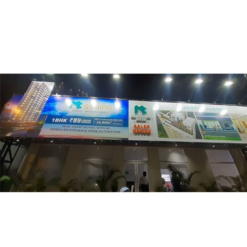MS Outdoor Advertising Hoarding, Thickness: 100mm, Dimension: 40 X 8 Feet