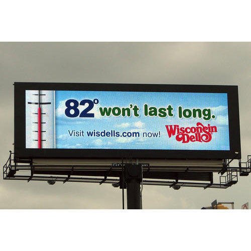 Stainless Steel Rectangle Digital Billboard, For Advertising