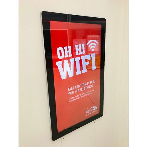 Acrylic Red Advertising Digital Poster, Thickness: Approx 5 Mm, for Outdoor Advertising