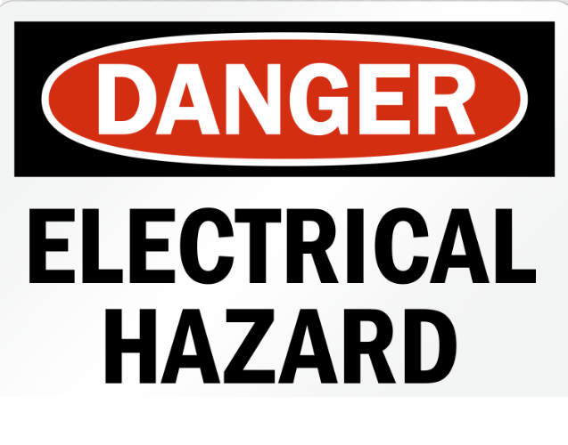 Black On White Danger Electrical Hazard Electrical Safety Signs