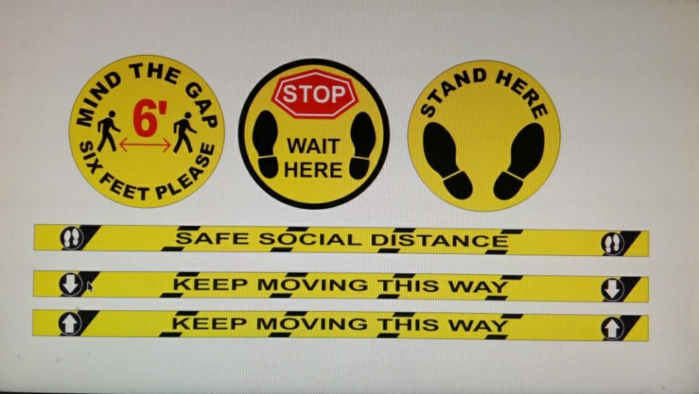 Multicolor Floor Marking Signage, Roller, Liquid
