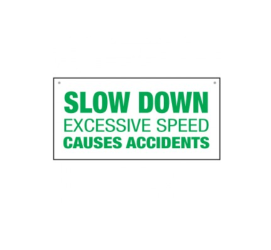 White Background Slow Down Bulk Warehouse Signs