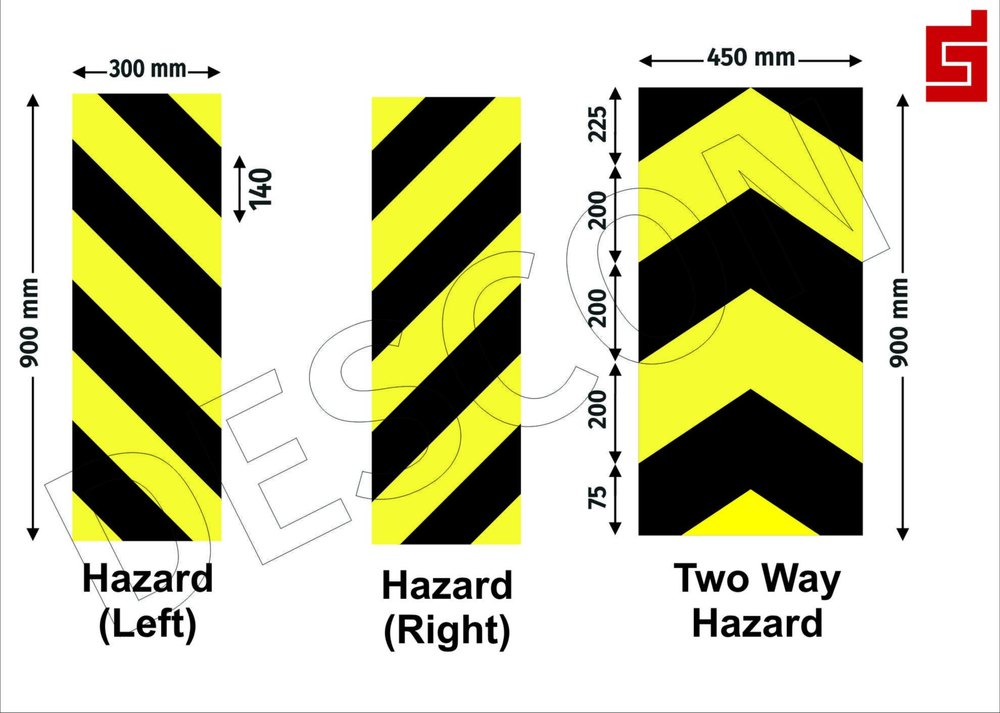 Rectangular Reflective Digitally Printed Hazard Sign