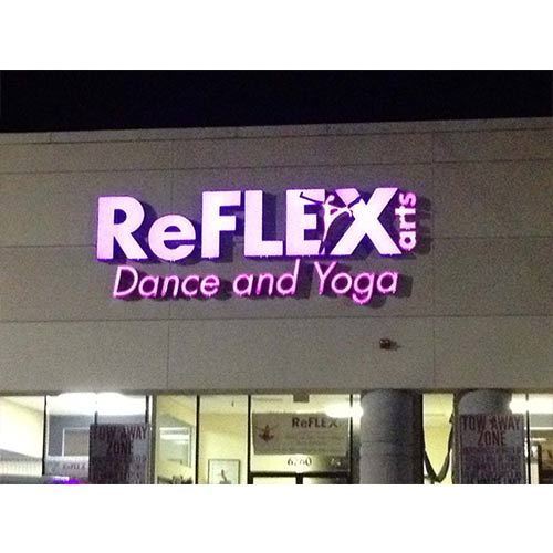 Acrylic Purple LED Flex Sign Board