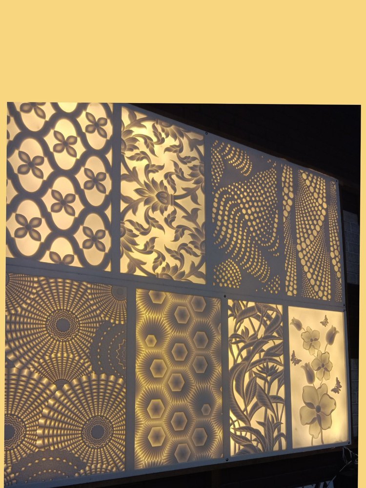 Multicolor Corian Backlit Wall Panel, For Residential
