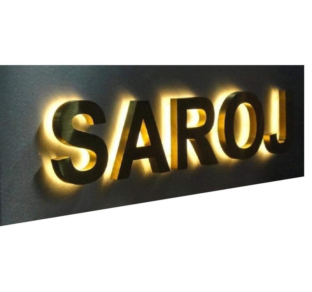 Led 3D Vinyl Glow Sign Board, For Advertising
