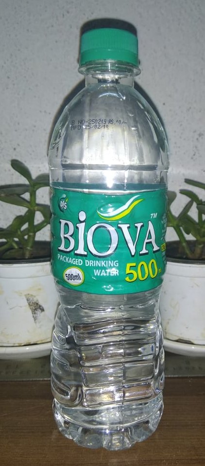 PET Biova Packaged Drinking Water Bottle, Capacity: 500 Ml, Packaging Type: Cartoon Box